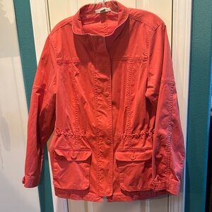 Coldwater Creek Vibrant Coral Utility Jacket